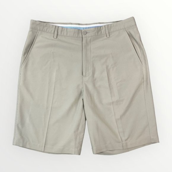 FOOTJOY Golf Performance Stretch Mens Shorts Activewear Lifestyle Tan 10" Inseam - Picture 1 of 8